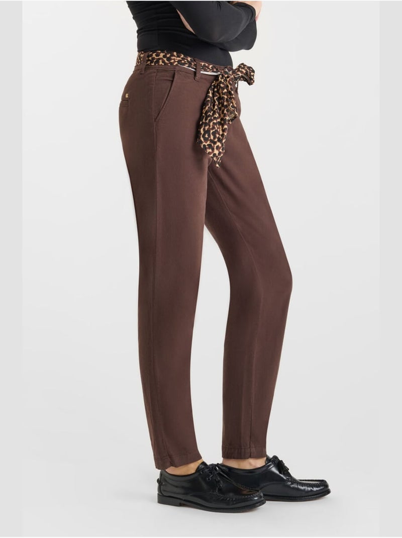 Pantaloni dritti KRISTIN Marrone - Kiabi