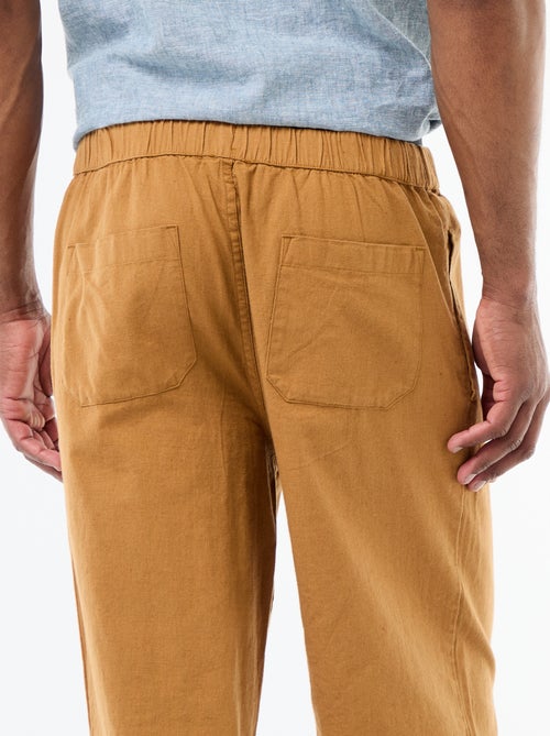 Pantaloni dritti leggeri in misto lino - Kiabi