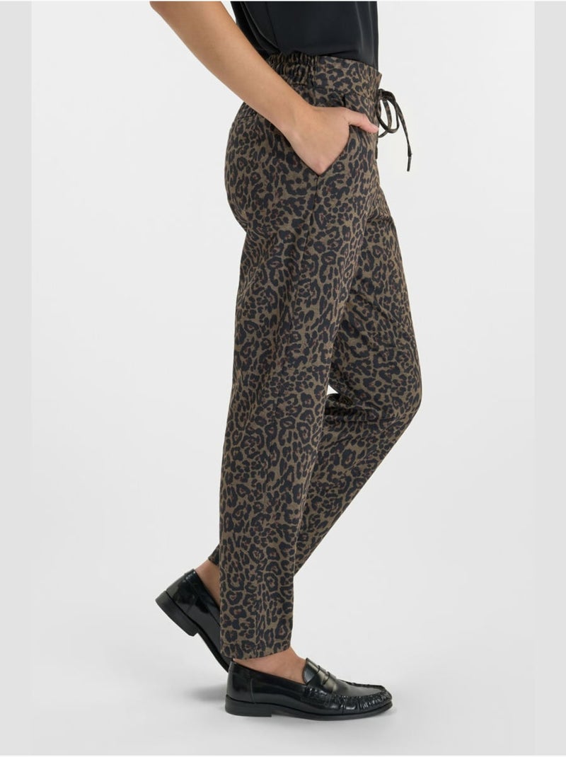 Pantaloni dritti LEOPARDO Marrone - Kiabi