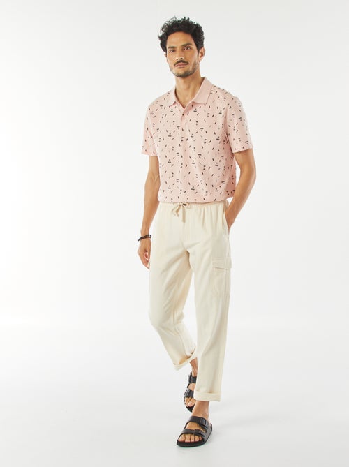 Pantaloni dritti multitasche in twill - Kiabi