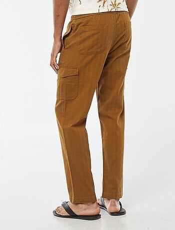 Pantaloni dritti multitasche in twill