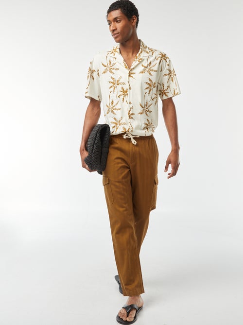 Pantaloni dritti multitasche in twill - Kiabi