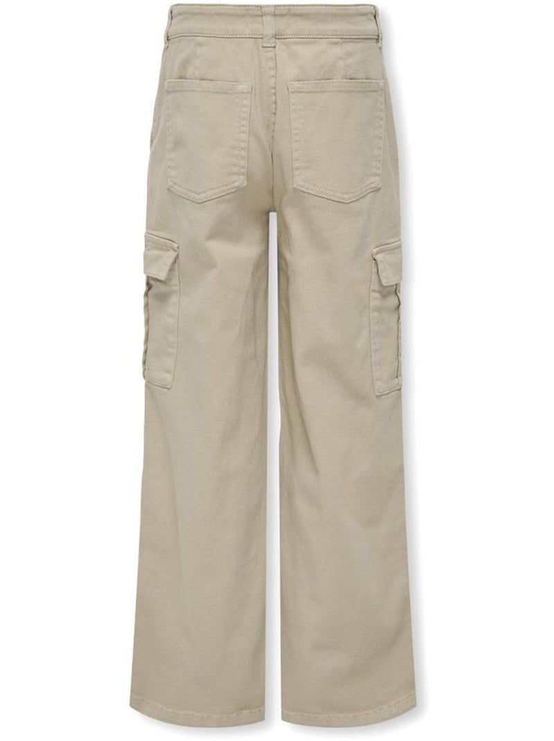 Pantaloni Dritti per Bambina Kids ONLY Beige - Kiabi