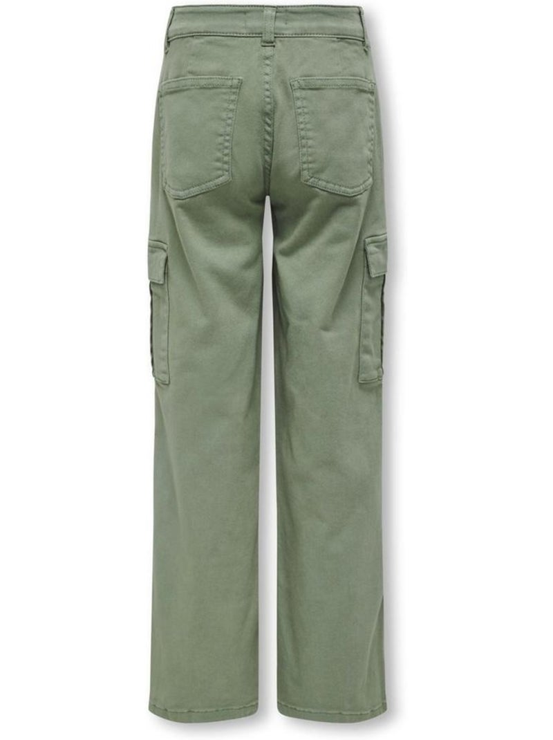 Pantaloni Dritti per Bambina Kids ONLY Verde kaki chiaro - Kiabi