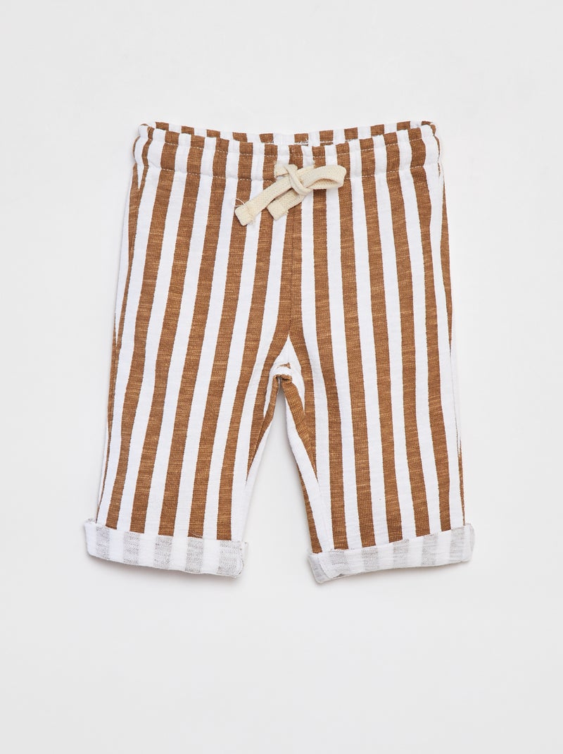Pantaloni dritti stampati Bianco - Kiabi