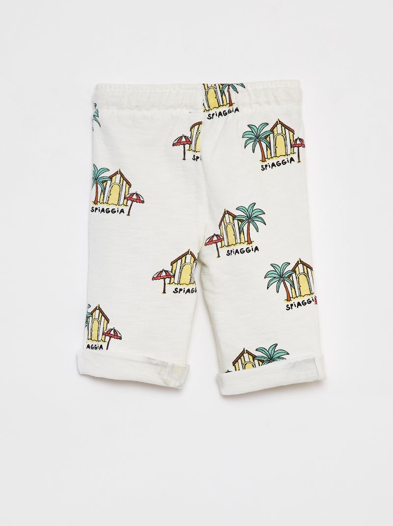 Pantaloni dritti stampati BIANCO - Kiabi