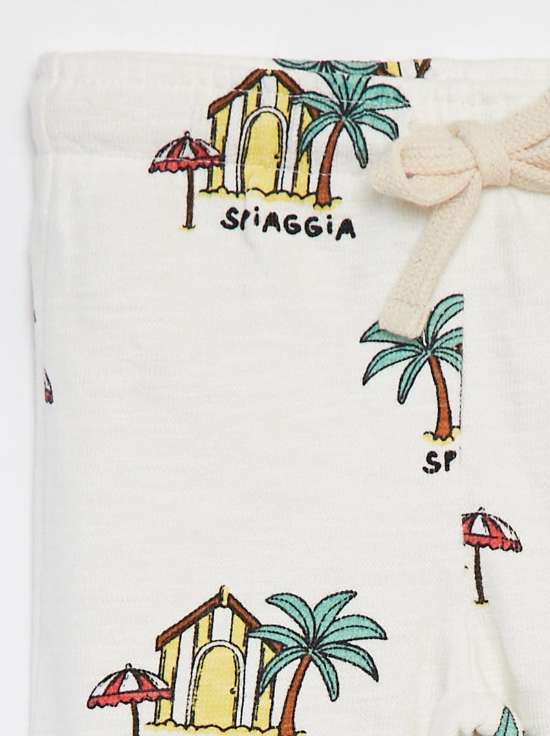 Pantaloni dritti stampati BIANCO - Kiabi