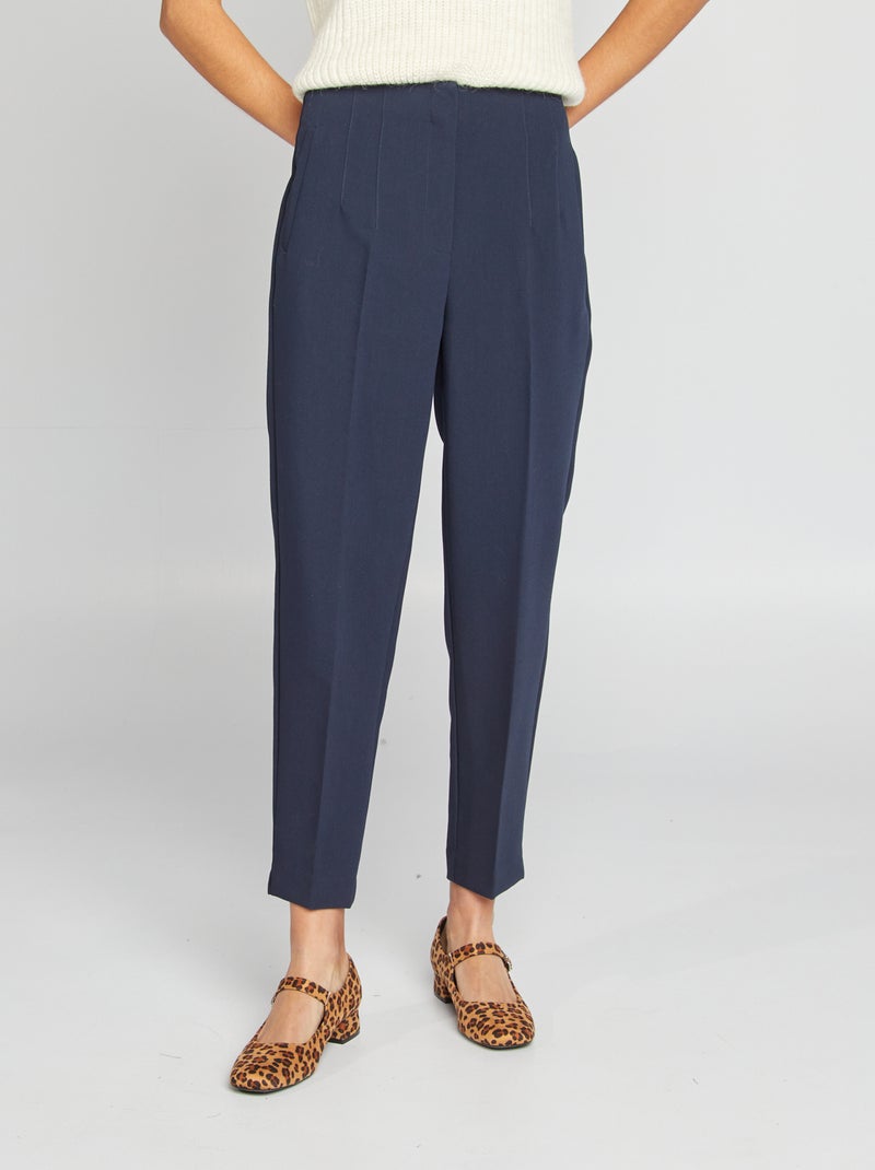 Pantaloni dritti vita alta BLU - Kiabi