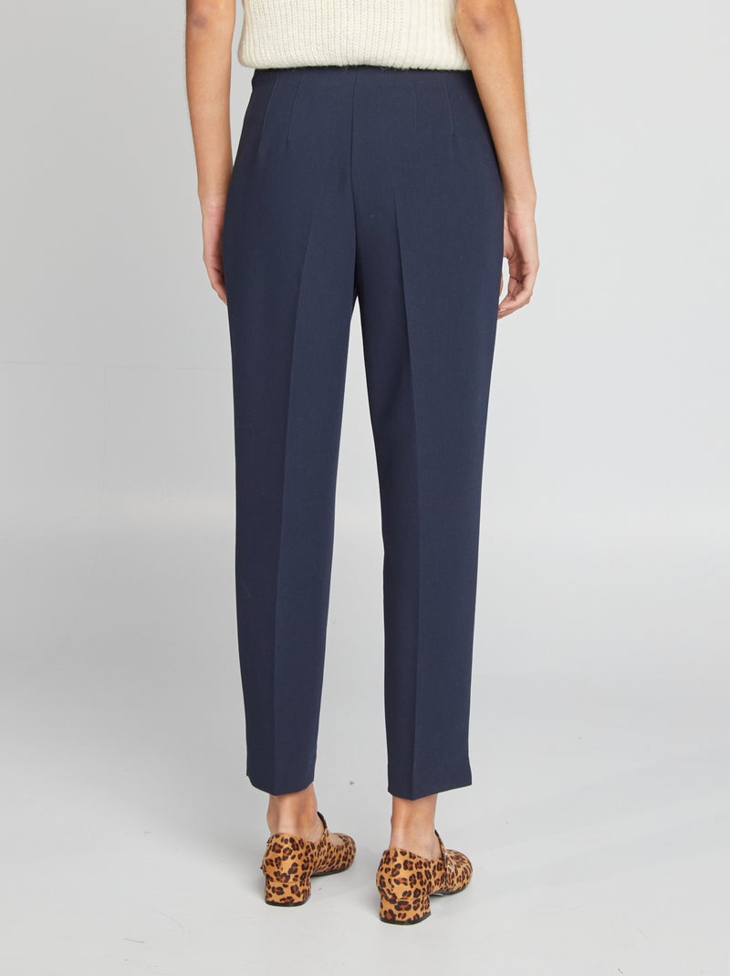 Pantaloni dritti vita alta BLU - Kiabi