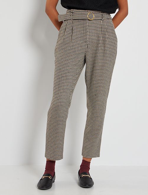 Pantaloni effetto flanella - NERO - Kiabi - 20.00€