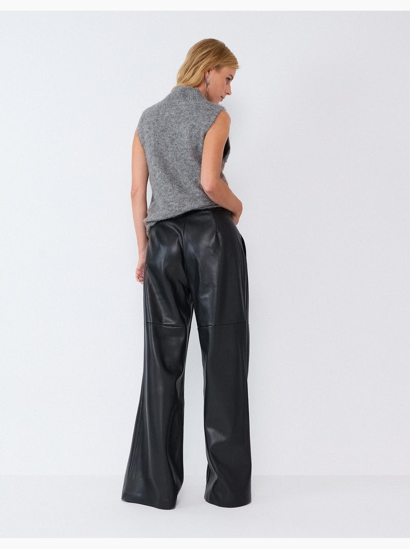 Pantaloni effetto pelle, mo fashion Nero - Kiabi