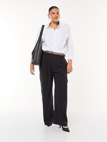 Pantaloni effetto slip leopardato