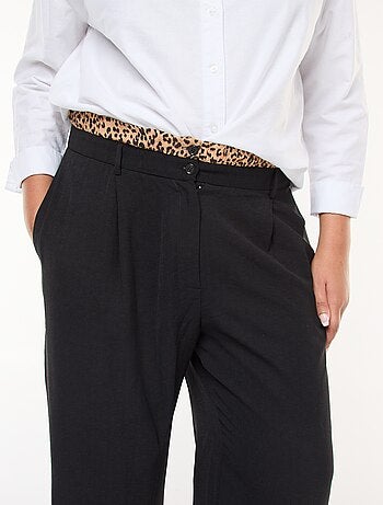 Pantaloni effetto slip leopardato