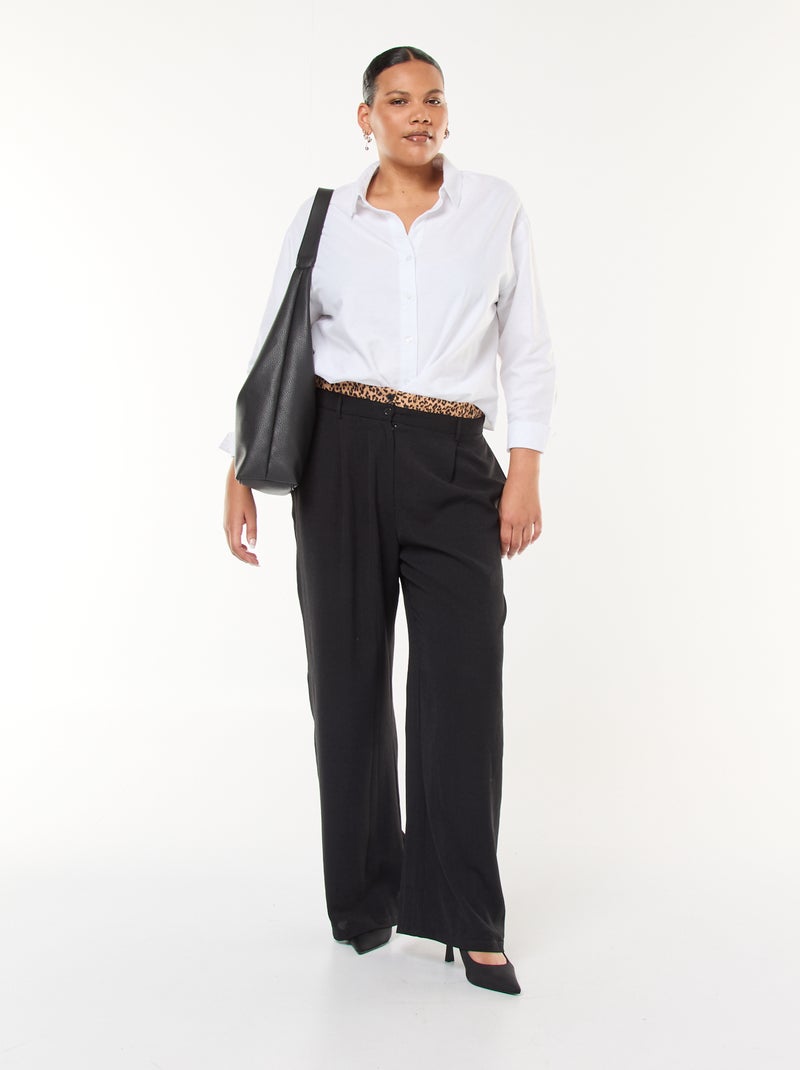 Pantaloni effetto slip leopardato Nero - Kiabi