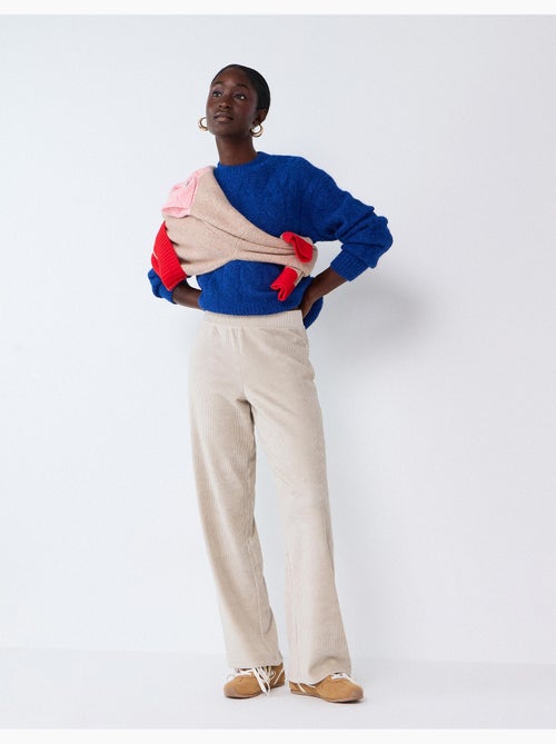 Pantaloni effetto velluto a coste, mo fashion - Kiabi
