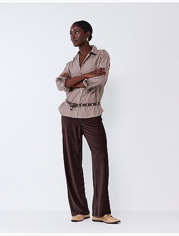 Pantaloni effetto velluto a coste, mo fashion