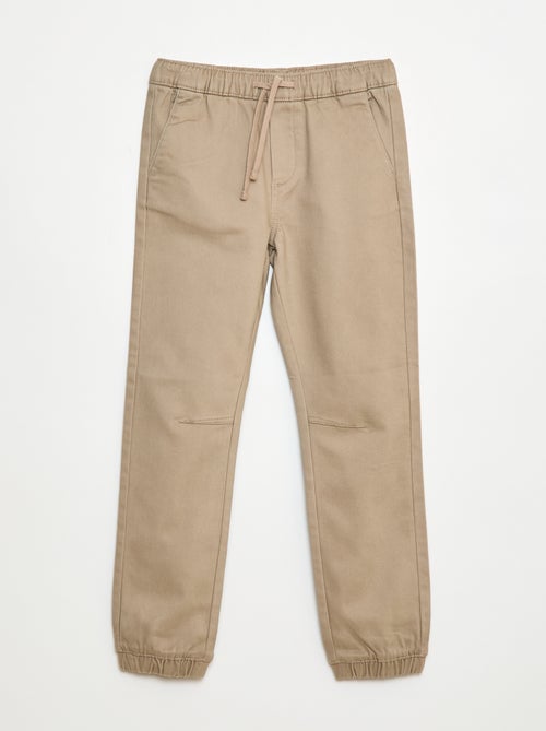 Pantaloni elasticizzati in cotone - Kiabi