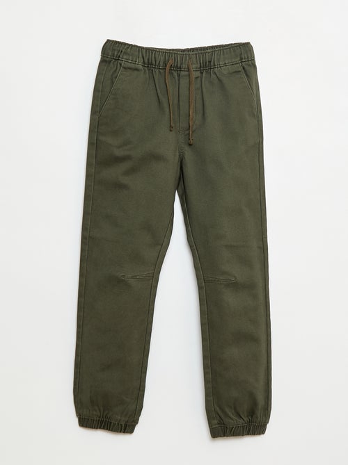 Pantaloni elasticizzati in cotone - Kiabi