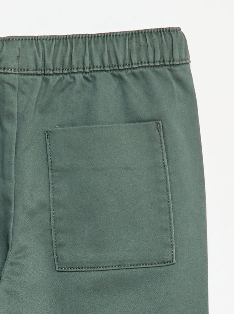 Pantaloni elasticizzati in cotone Verde - Kiabi