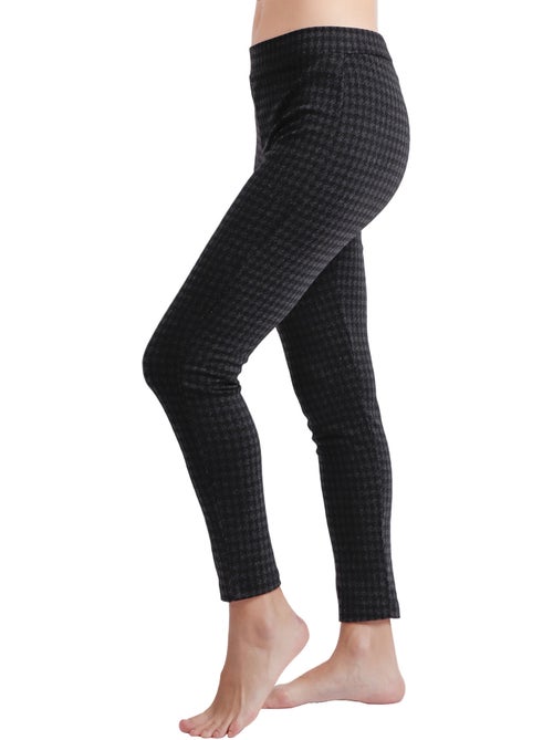 Pantaloni elasticizzati lunghi a pied de poule da donna ADMAS - Kiabi