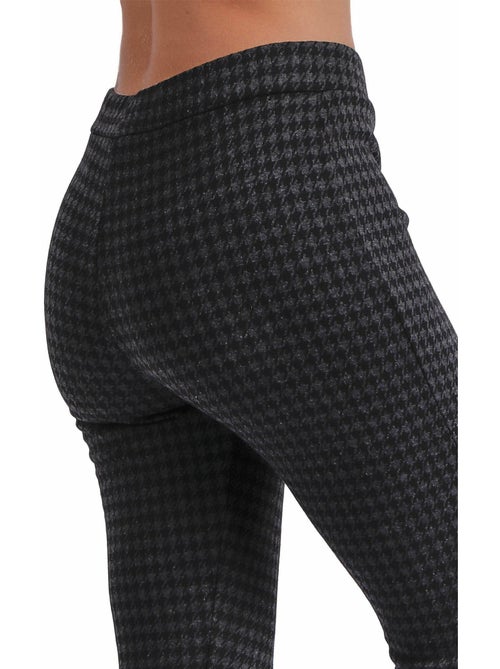 Pantaloni elasticizzati lunghi a pied de poule da donna ADMAS - Kiabi