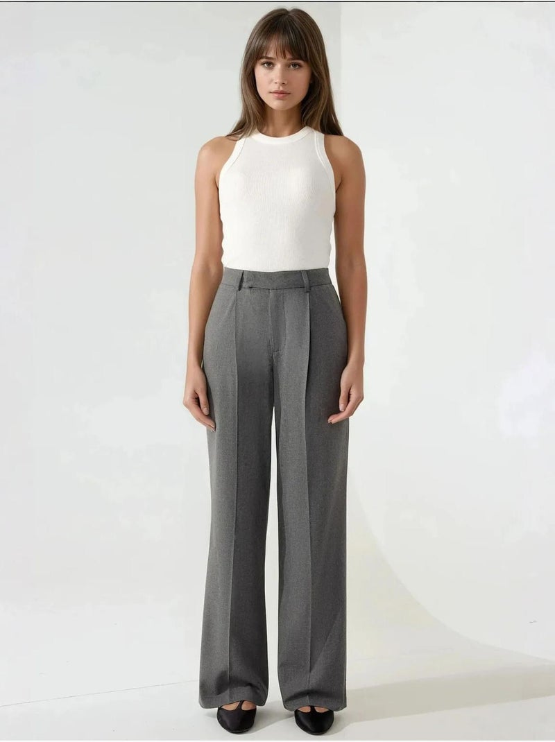 Pantaloni eleganti a gamba dritta hiccup Grigio - Kiabi