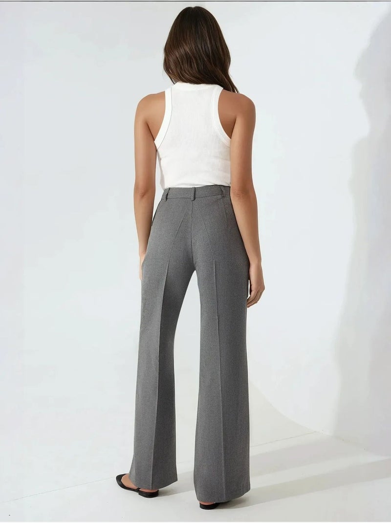 Pantaloni eleganti a gamba dritta hiccup Grigio - Kiabi
