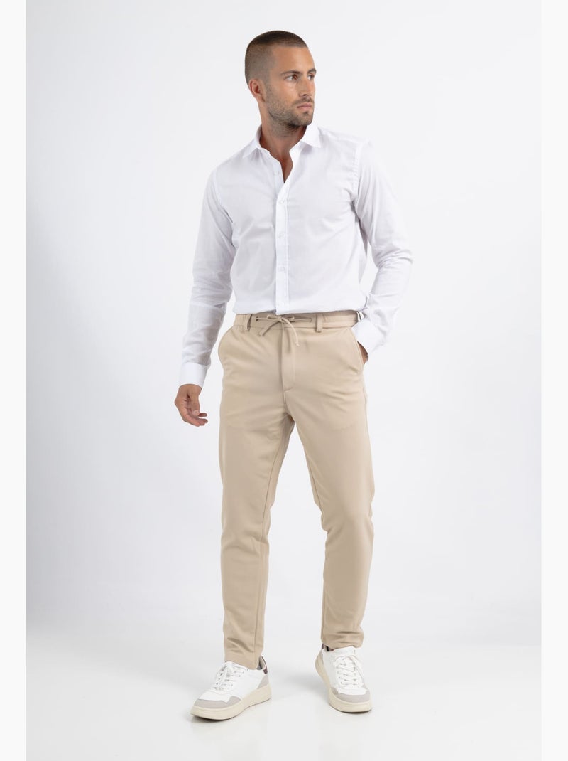 Pantaloni eleganti con coulisse moderna Beige - Kiabi