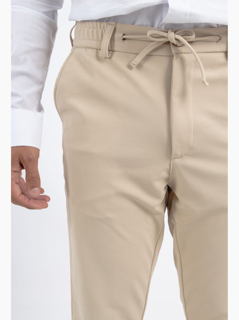 Pantaloni eleganti con coulisse moderna Beige - Kiabi