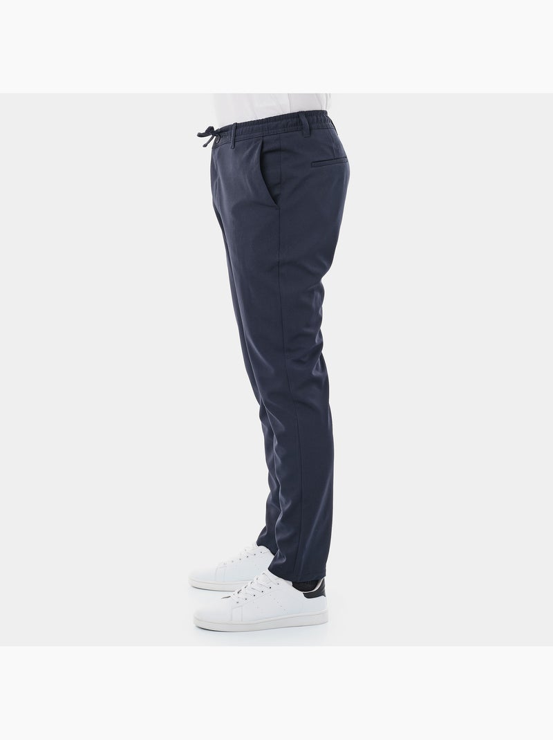 Pantaloni eleganti con coulisse moderna Blu scuro - Kiabi