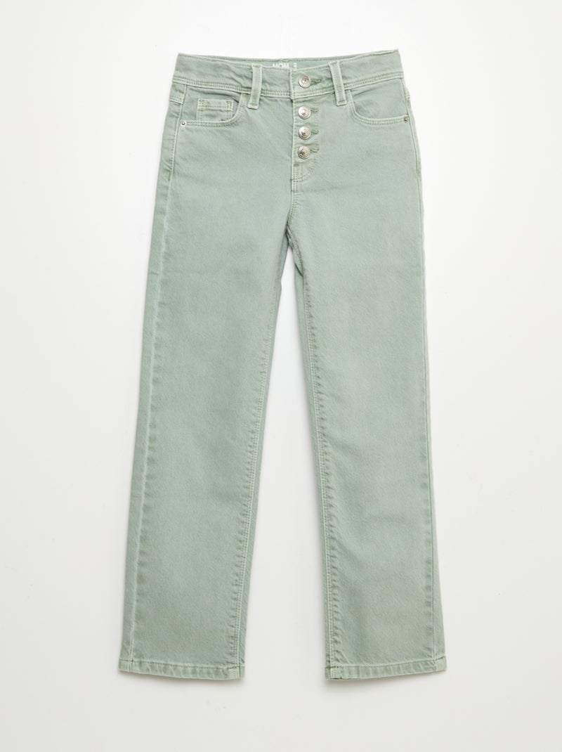 Pantaloni en twill - Taglio + aderente VERDE - Kiabi