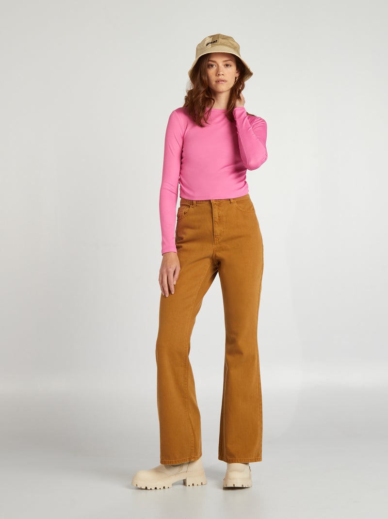 Pantaloni flare - 5 tasche BEIGE - Kiabi