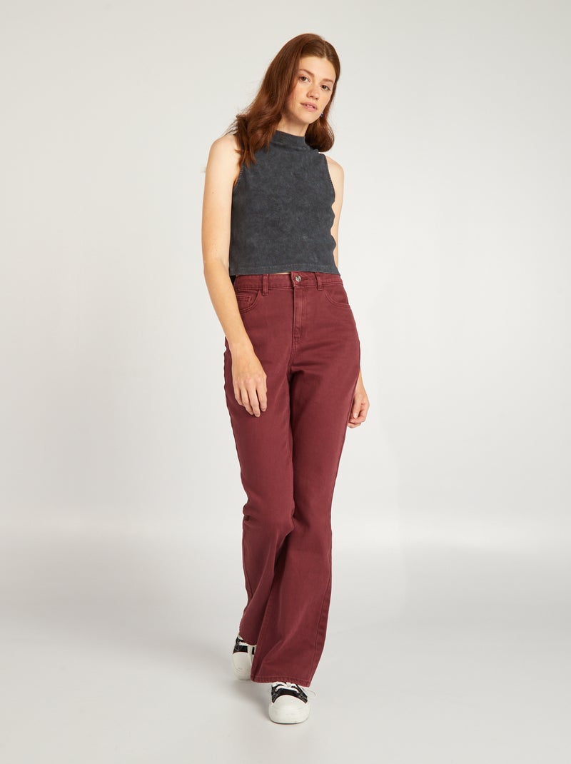 Pantaloni flare - 5 tasche ROSSO - Kiabi