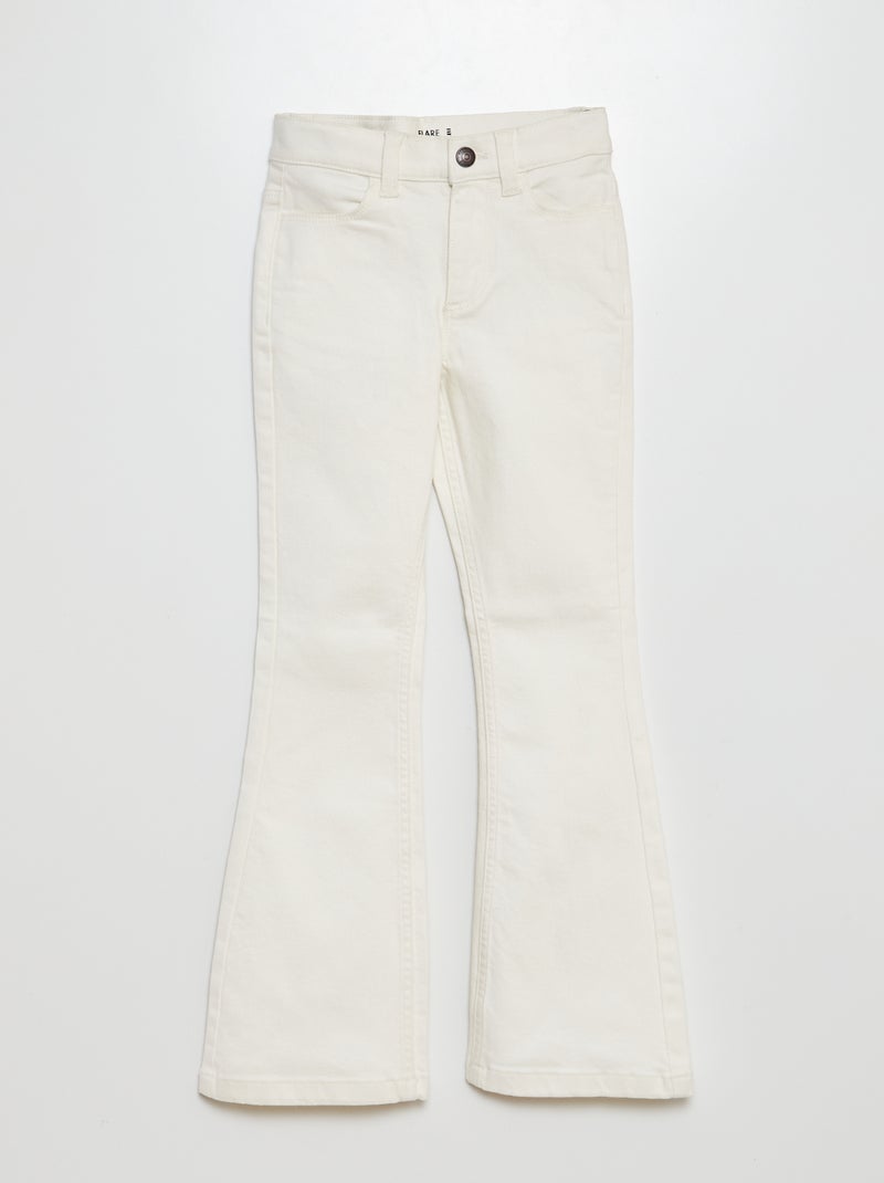 Pantaloni flare - Taglio + aderente BIANCO - Kiabi