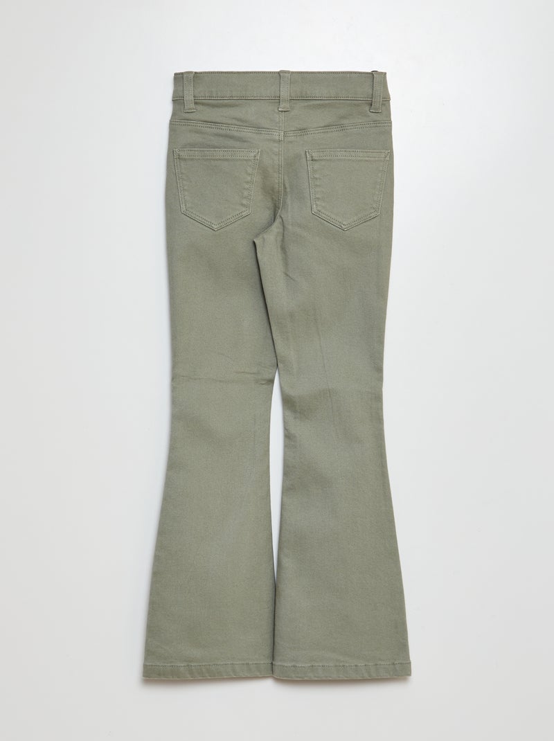 Pantaloni flare - Taglio + aderente VERDE - Kiabi