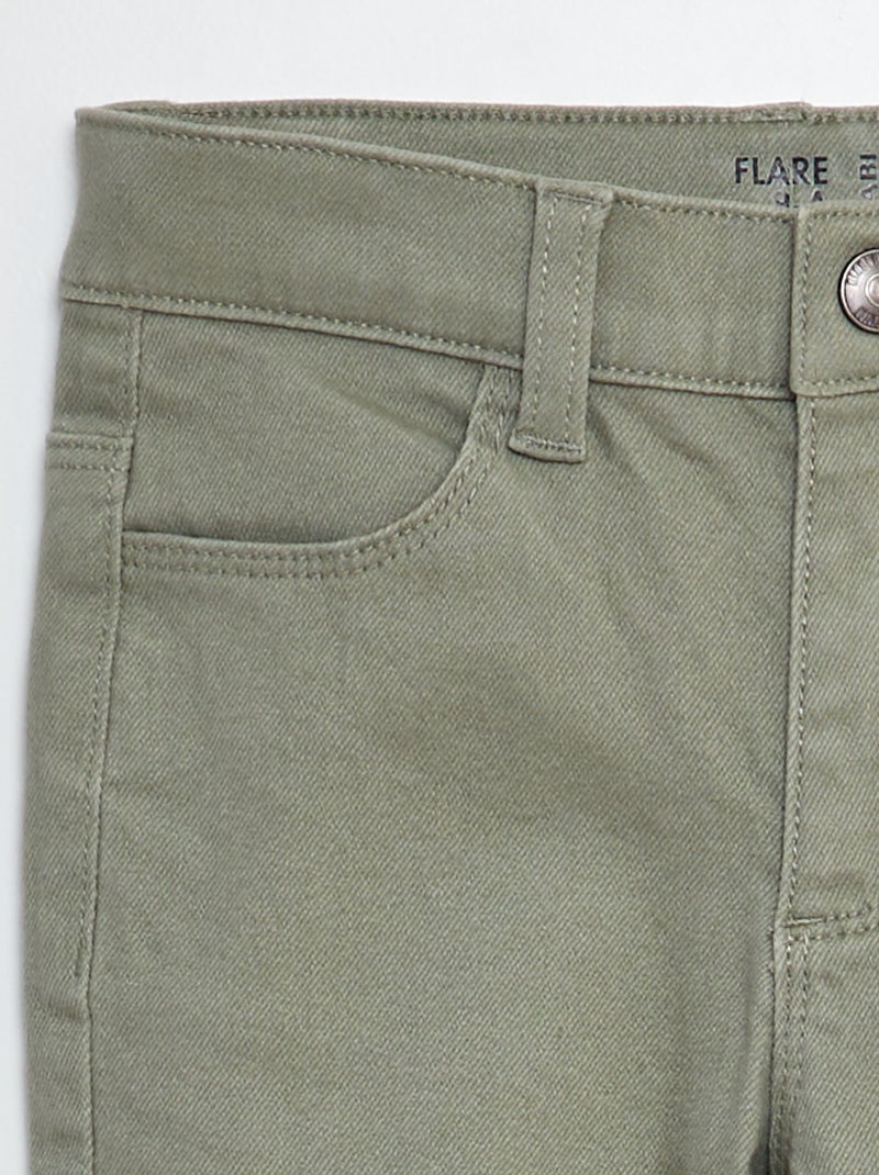 Pantaloni flare - Taglio + aderente VERDE - Kiabi