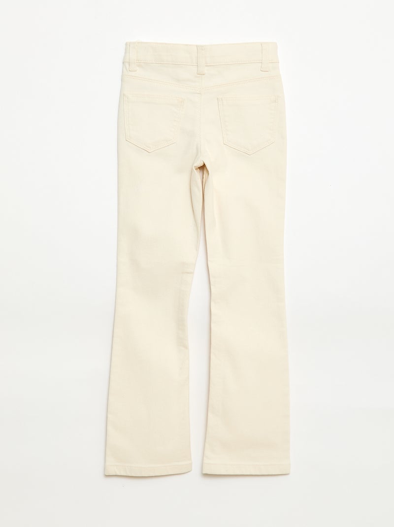 Pantaloni flare - Vestibilità più aderente Bianco - Kiabi