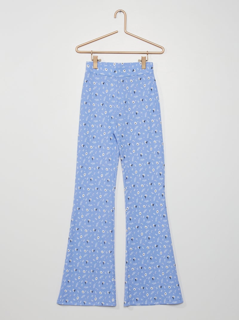 Pantaloni flare a fiori BLU - Kiabi