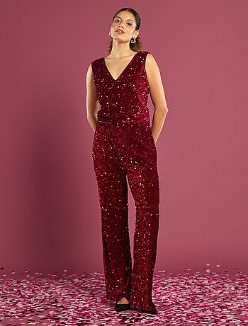 Pantaloni flare con paillettes