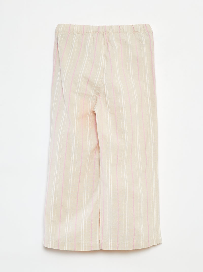 Pantaloni flare in cotone 'Name it' BEIGE - Kiabi