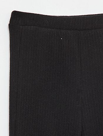 Pantaloni flare in cotone tinta unita