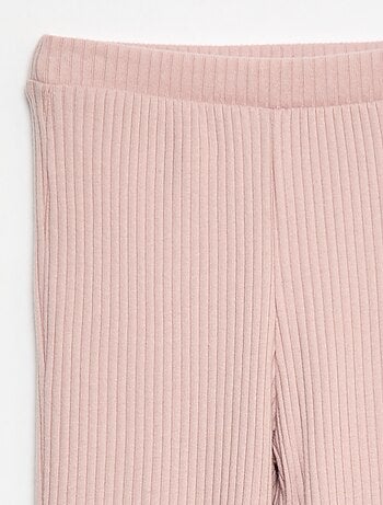 Pantaloni flare in cotone tinta unita