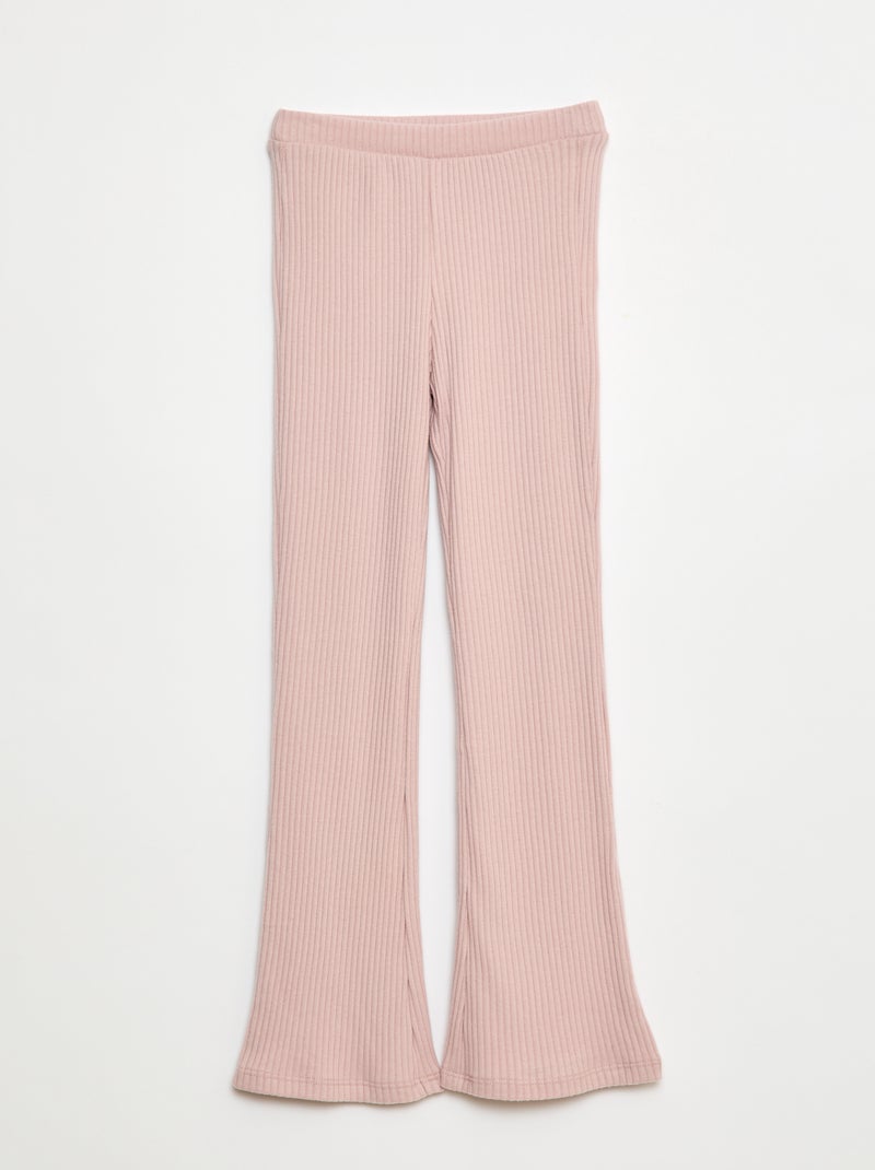 Pantaloni flare in cotone tinta unita Viola - Kiabi