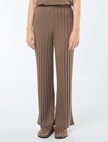 Pantaloni flare in maglia