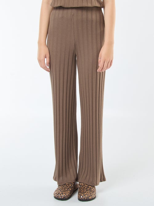 Pantaloni flare in maglia - Kiabi
