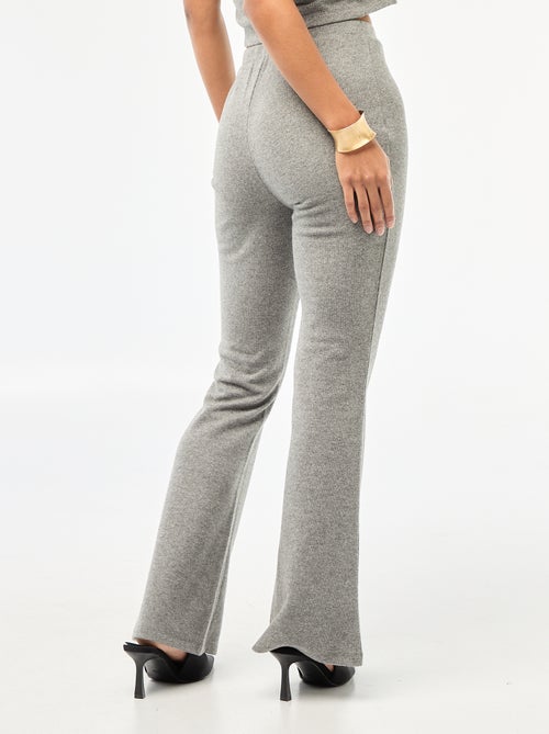 Pantaloni flare in maglia peluche - Kiabi