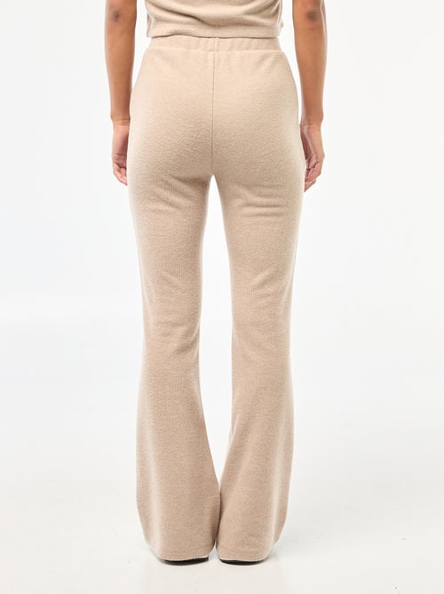 Pantaloni flare in maglia peluche - Kiabi