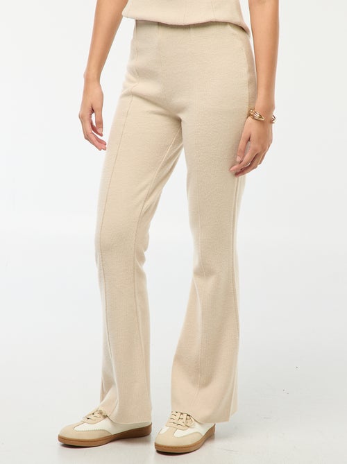 Pantaloni flare in maglia tinta unita - Kiabi