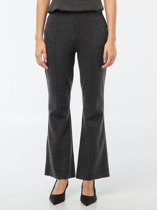 Pantaloni flare in maglia tinta unita - Kiabi