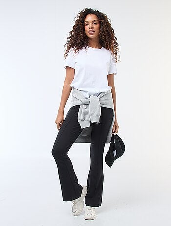 Pantaloni flare in maglia ultra-stretch
